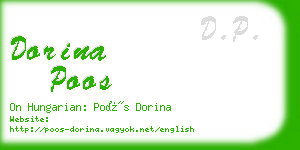 dorina poos business card